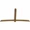 Ekena Millwork Bellingham Rough Sawn Timber Gable Bracket, Western Red Cedar, 108"W x 63"H x 2"D x 6"F, 14/12 Pitch GBW108X63X0206BEL00RWR - alternate 2